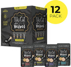 Tiki Cat After Dark high protein wet cat food packaging displaying grain free features.