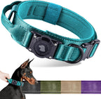2026 Upgrade Waterproof AirTag Dog Collar, Military Tactical Dog Collar with AirTag Holder, Comfortable Control Handle and Metal Buckle, GPS Dog Collar Holder for Medium to Large Dogs (Khaki,L) - Image 14
