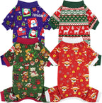 XPUDAC 4 Pack Dog Pajamas Soft Strechy Summer Doggie Clothes for Small Medium Dogs Boy Girl Dog Onesie Puppy Pjs Cat Apparel-Medium - Image 12