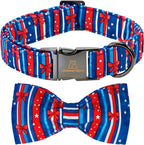 Lionheart glory Dog Bow Collar Ducky Pattern Cute Boy Collars for Small Dogs,Soft Duty Adjustable Dog Collar with Bowtie Spring Summer Puppy Collars Bows Pet Gift - Image 9