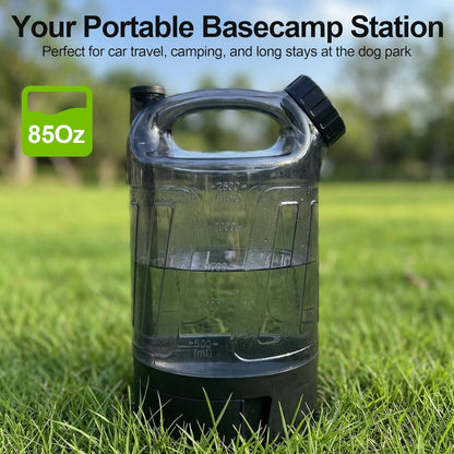 All For Paws pet travel canteen showing 2500ml capacity markings on side