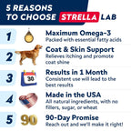 Authentic StrellaLab pet supplement liquid with easy dispensing pump mechanism