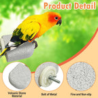 PINVNBY 4 PCS Bird Perch Stands Parrot Calcium Perch Beak Grinding Stone Foot Claws Trimmer Parakeet Platform Parrot Chewing Toys for Small Medium Cockatiel Conure Lovebird Finch - Image 3