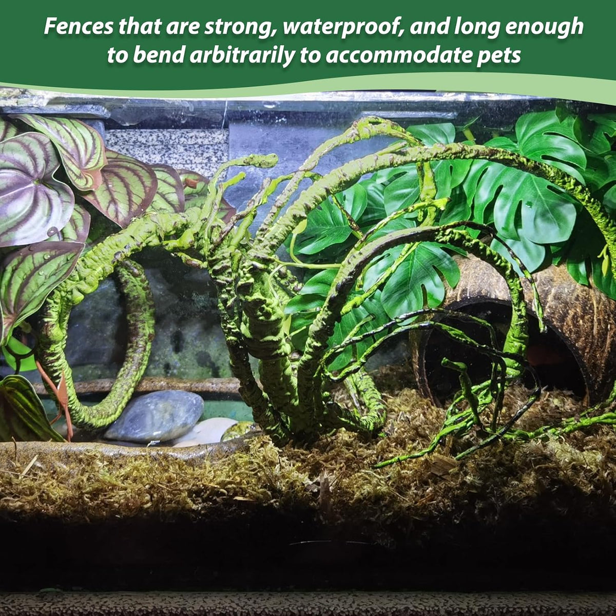 Pinvnby bendable vine showing internal metal core flexibility