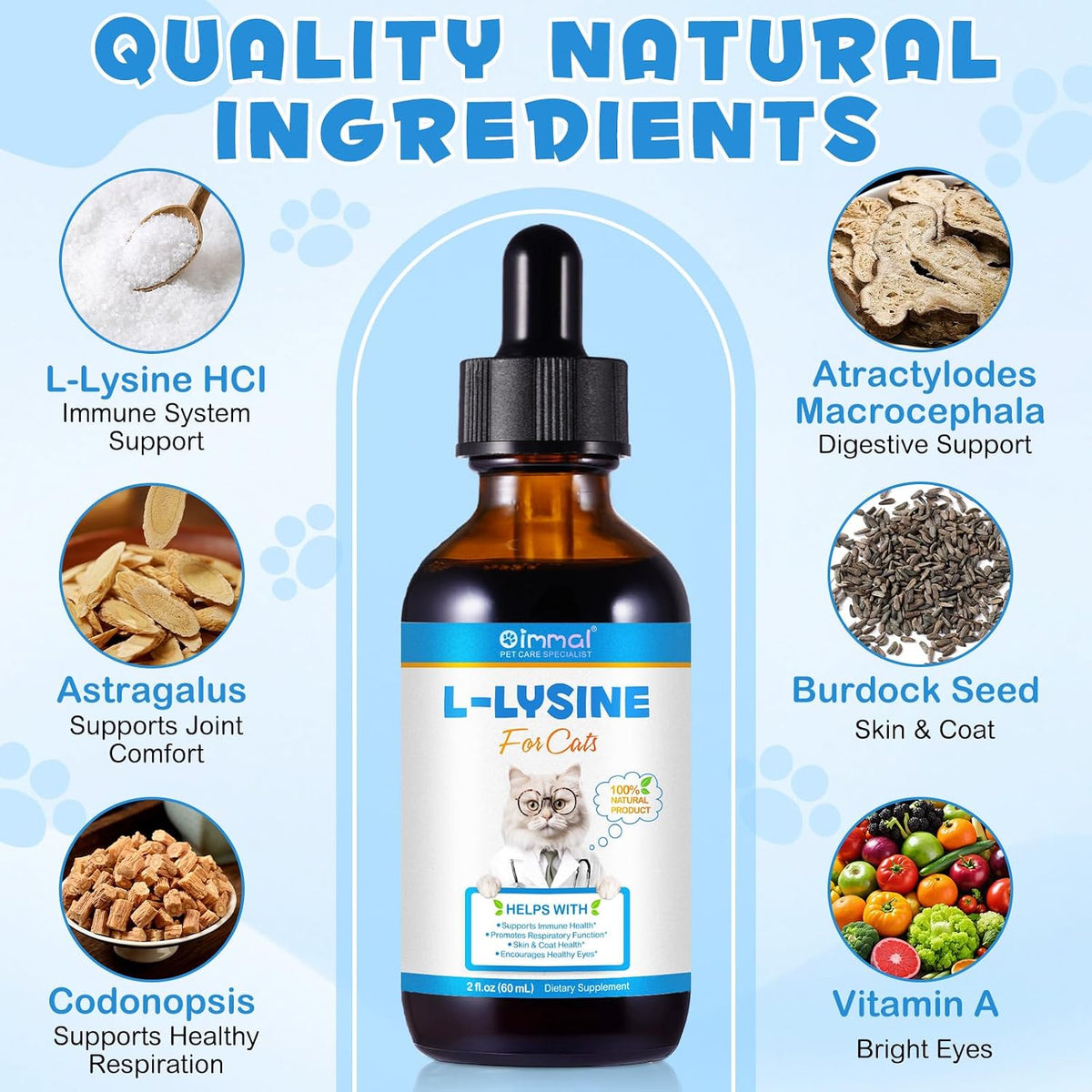 Alivo L-Lysine liquid dropper showing natural chicken flavor supplement for cat cold relief