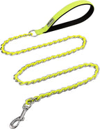 Chain Dog Leash Chew Proof Metal Leash for Medium Large Dogs, Chain Link Dog Anti Chew 5.2FT / 4FT Strong Anti Bite Comfortable Soft Padded Handle (Black, 4FT(30-80lb) - Image 10