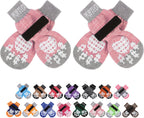 PUPTECK Anti-Slip Dog Socks with Double Sides Grips for Small Medium Large Dogs Hardwood Floors Prevents Licking, Dog Shoes for Hot Pavement Traction Control Paw Protector for Senior Dogs, Grey L - Image 14