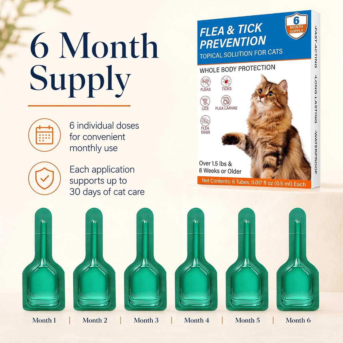 Application instructions for PetArmor Plus cat treatment