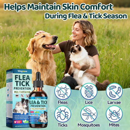 Chicken flavored flea defense drops ingredients list panel