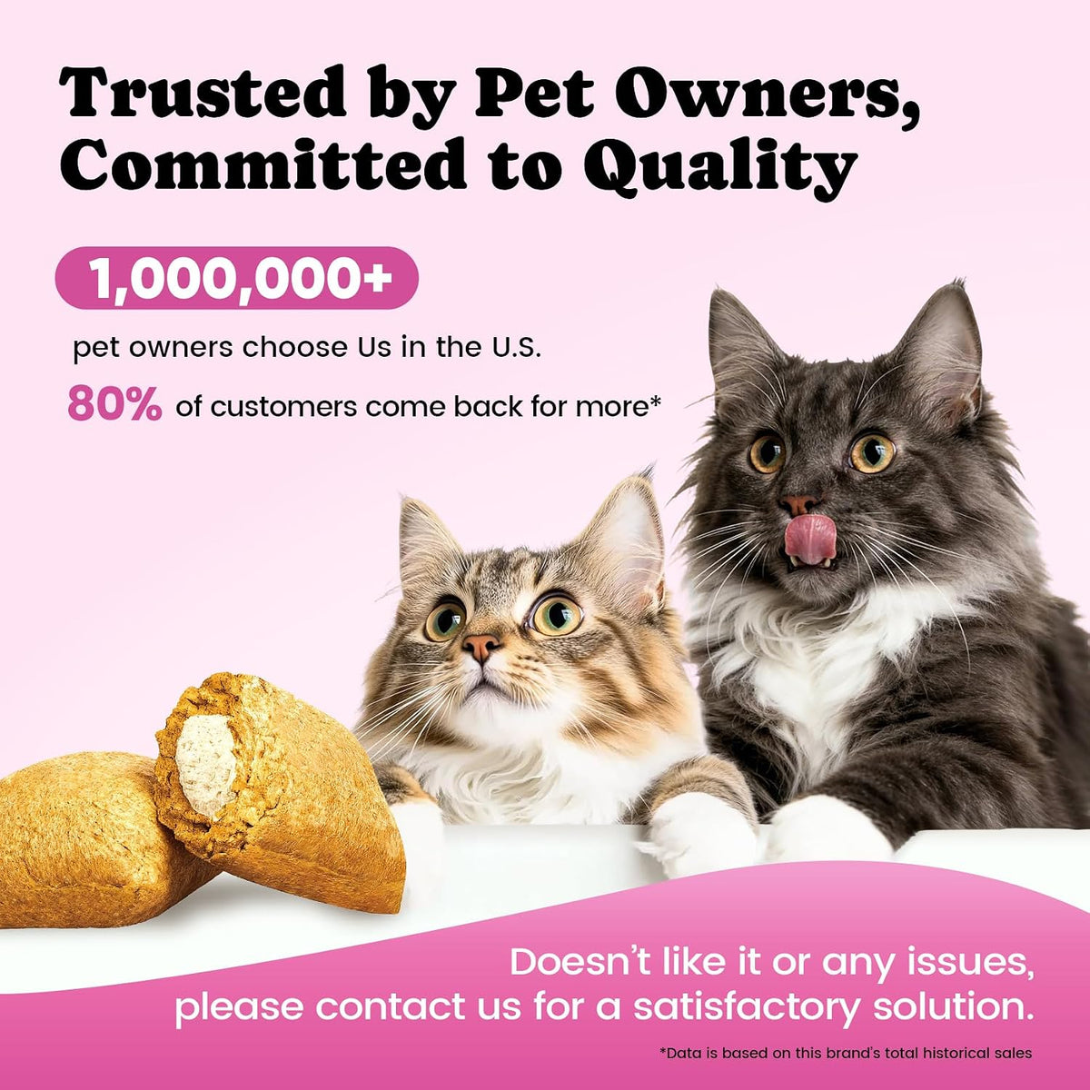 Natural coconut and fish oil cat hairball remedy treats