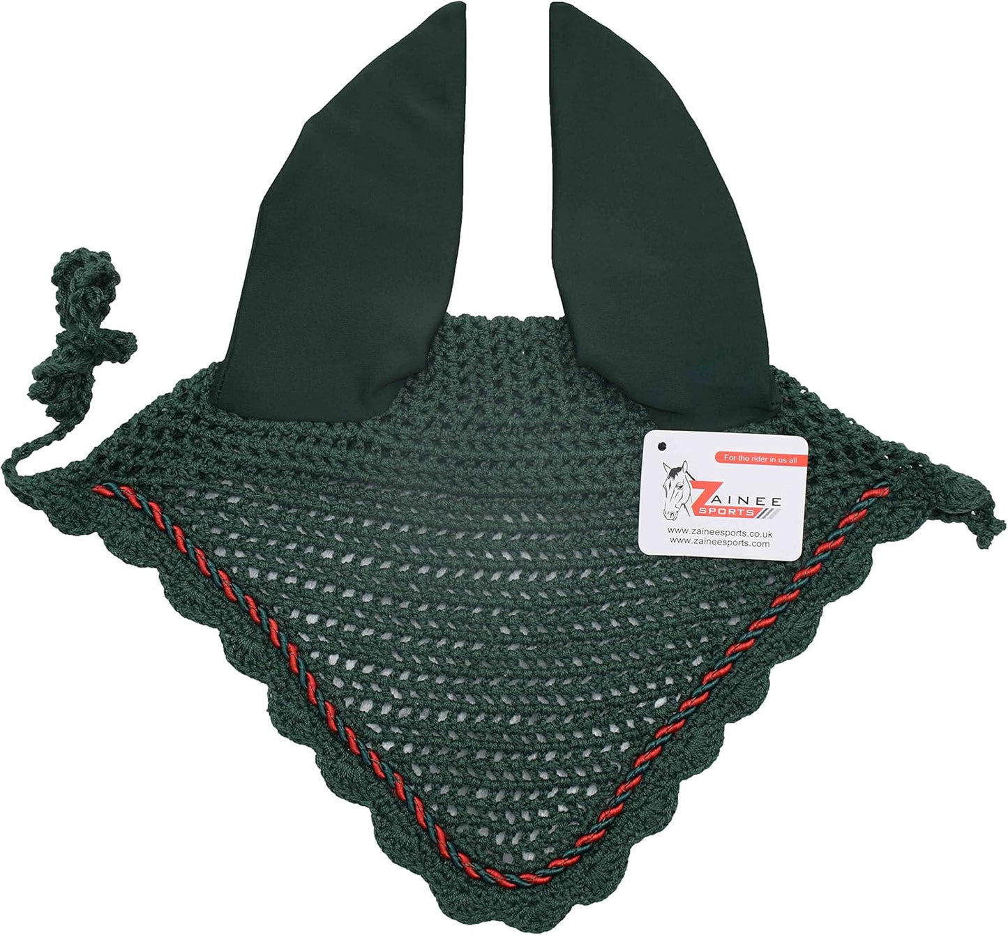 Horse Ear Bonnet for Horses Breathable Crochet Riding Bonnet with Stretch Lycra Ears, 29 Colors to Match Your Tack, Pony Cob Full X-Full Equestrian Zainee Sports (Dark Gray/Charcoal, Horse/Full) - Image 9