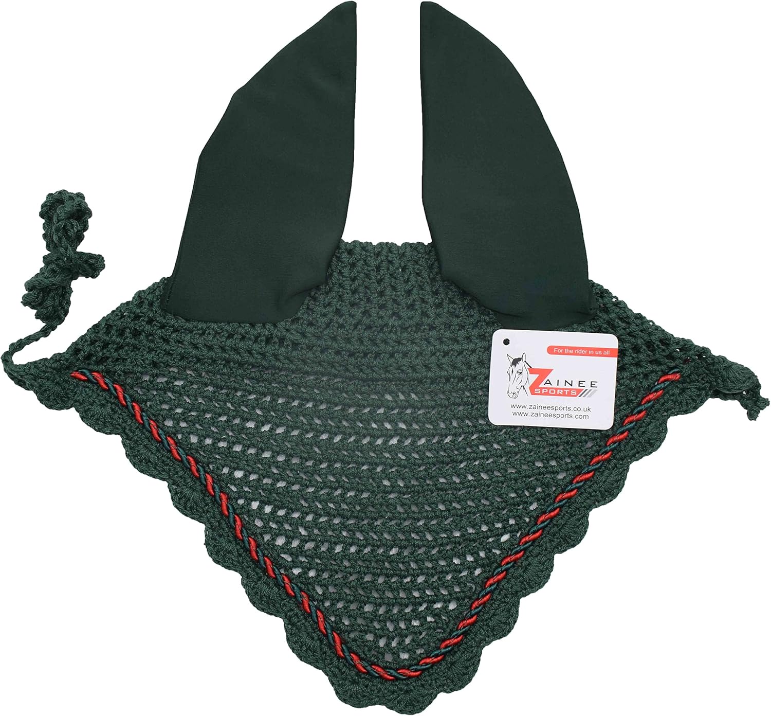 Horse Ear Bonnet for Horses Breathable Crochet Riding Bonnet with Stretch Lycra Ears, 29 Colors to Match Your Tack, Pony Cob Full X-Full Equestrian Zainee Sports (Dark Gray/Charcoal, Horse/Full) - Image 9