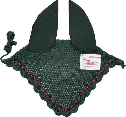 Horse Ear Bonnet for Horses Breathable Crochet Riding Bonnet with Stretch Lycra Ears, 29 Colors to Match Your Tack, Pony Cob Full X-Full Equestrian Zainee Sports (Dark Gray/Charcoal, Horse/Full) - Image 9