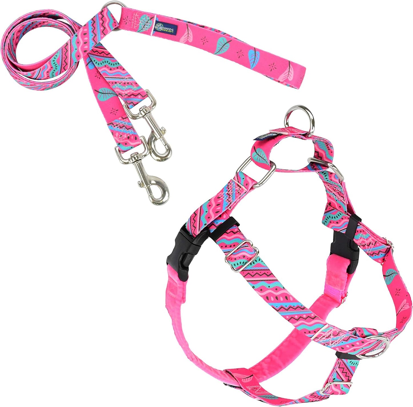 2 Hounds Design Freedom No Pull Dog Harness, Adjustable Harness and Leash Set, Easy Walking & Comfortable Control, Fits Small, Medium & Large Dogs, Solid Colors, Made in USA, 1" LG, Black - Image 10