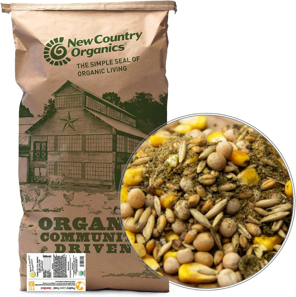 New Country Organics | Corn-Free Classic Layer Chicken Feed for Laying Hens | Corn-Free and Soy-Free | 17% Protein | Certified Organic and Non-GMO Chicken Food | 25lbs Bag - Image 15