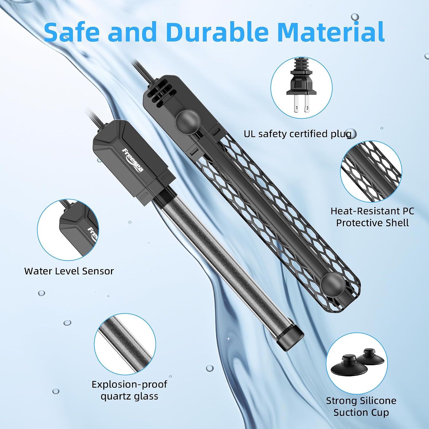 Freesea aquarium heater safety protective cover detail