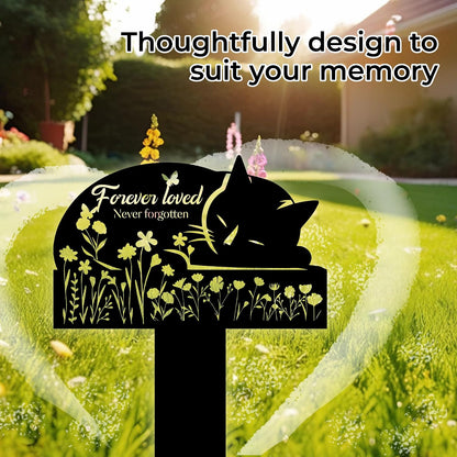 HEGANITS cat sympathy loss gift outdoor yard display angle