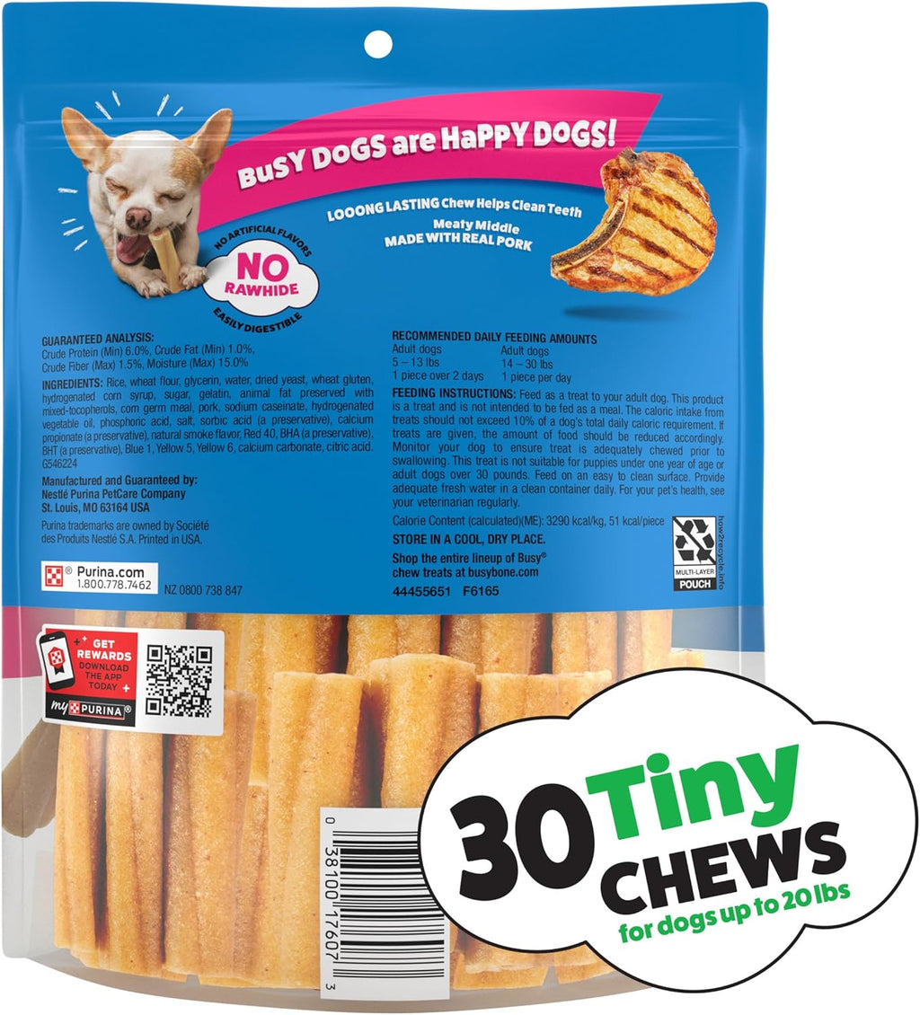 Purina Busy Bone Adult Toy Breed Dog Chew Bone Treats, Tiny - 30 ct. Pouch - Image 11