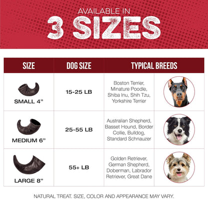 4 Pack Water Buffalo Horns for Dogs, Large 8 Inch - Natural Antler & Rawhide Bone Alternative for Aggressive Chewers, Long Lasting Single-Source Grass-Fed Dog Chew - Image 6