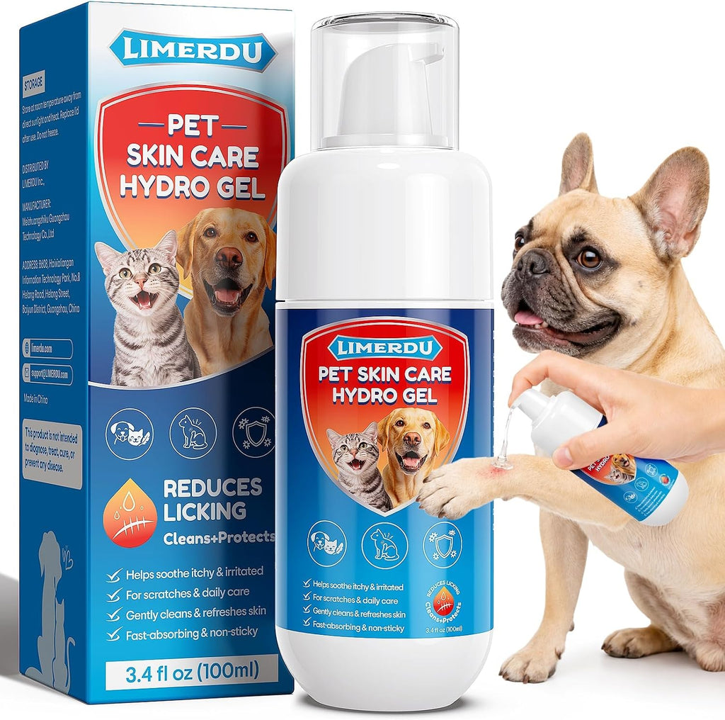 Limerdu Dog Wound Care Hydrogel Spray front view for pet hot spot relief