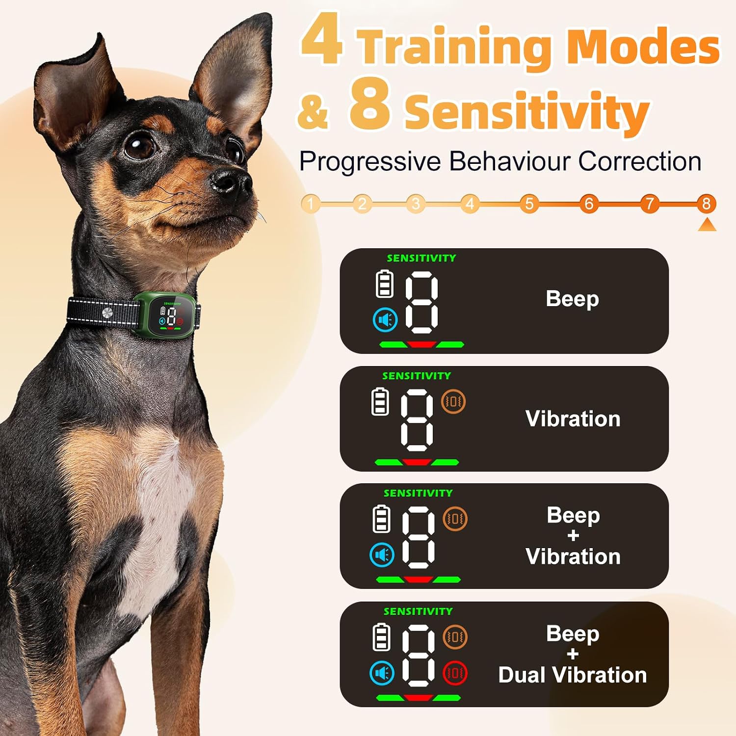 Green magnetic rechargeable dog training collar.