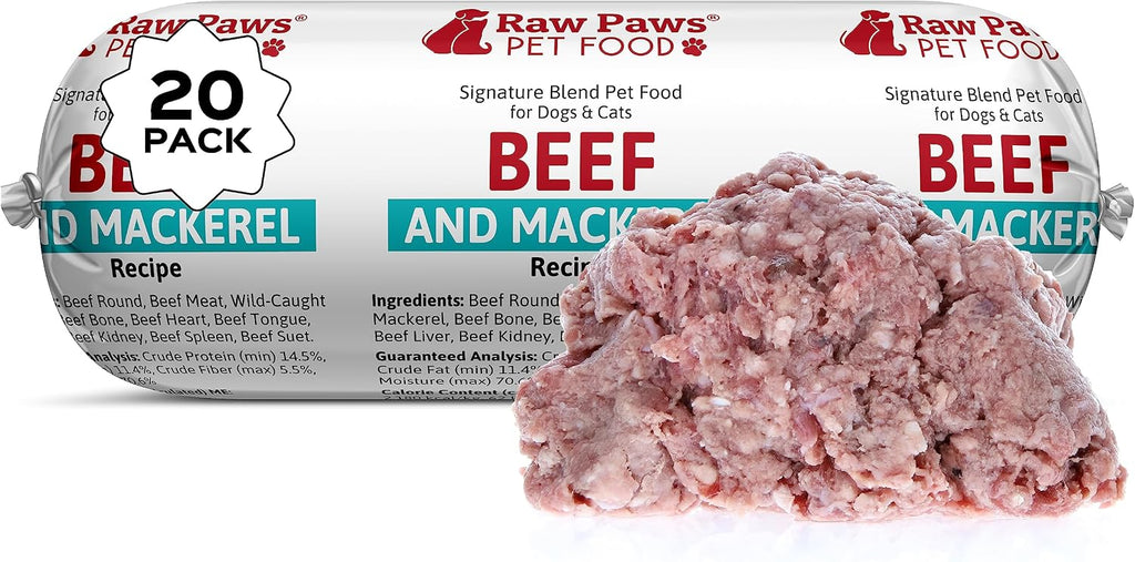 Raw Paws Signature Blend Pet Food for Dogs & Cats - Beef Recipe, 1-lb Rolls (20 Pack) - Fresh Pet Food Made in USA, Grass-Fed Beef, Natural Dog Food Rolls, Raw Frozen Dog Food & Cat Food - Image 12