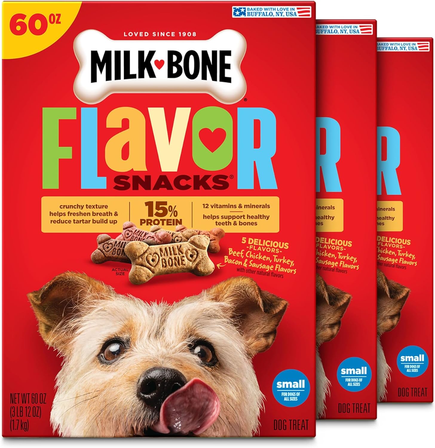 Milk-Bone Flavor Snacks Small Dog Biscuits, Flavored Crunchy Dog Treats, 24 Oz. Box - Image 12