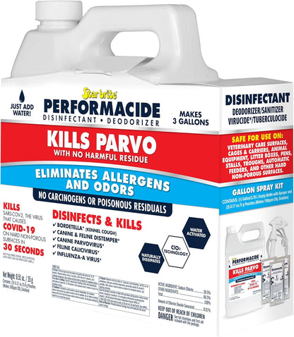 PERFORMACIDE No-Rinse Disinfectant / Deodorizer for Pet Surfaces | Kills Parvovirus, Ringworm, Feline Calicivirus, Avian Influenza (Bird Flu) Eco Friendly, Naturally Dissipates, Refillable, 32 OZ Kit - Image 10