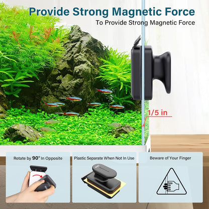 Hygger aquarium tool demonstrating the quick replacement of the detachable stainless steel blade.