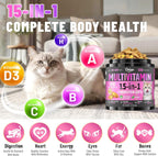 Carmelie cat vitamins dual texture crunchy and creamy chicken cheese treats