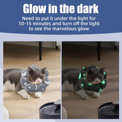 Packaging and fluffing instructions for the vacuum-sealed MABOZOO pet recovery cone.