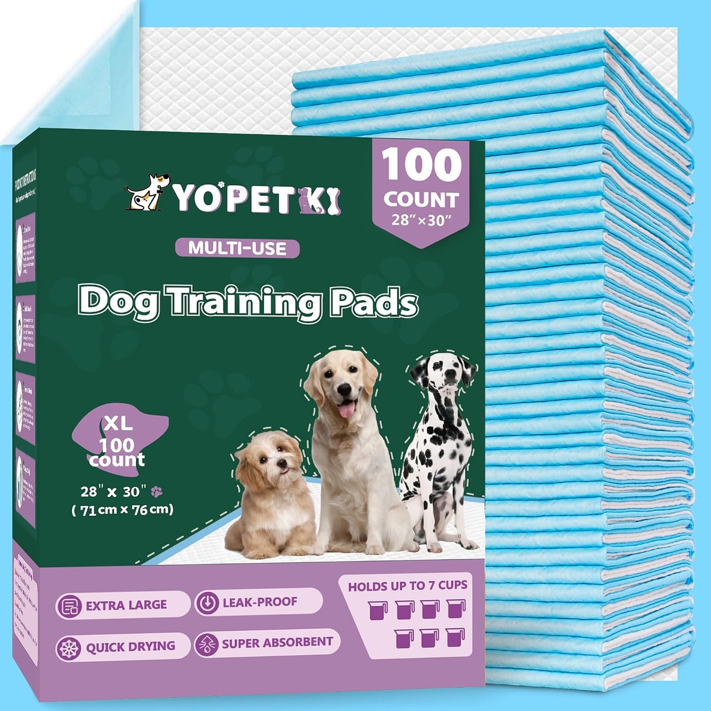 60 Count Extra Large Dog Pee Pads 28" x 34", Super Absorbent X-Large Puppy Pads Disposable Dogs Training Pads, Quick Drying Leak-Proof Dog Potty Pads for Doggies Puppies - Image 10