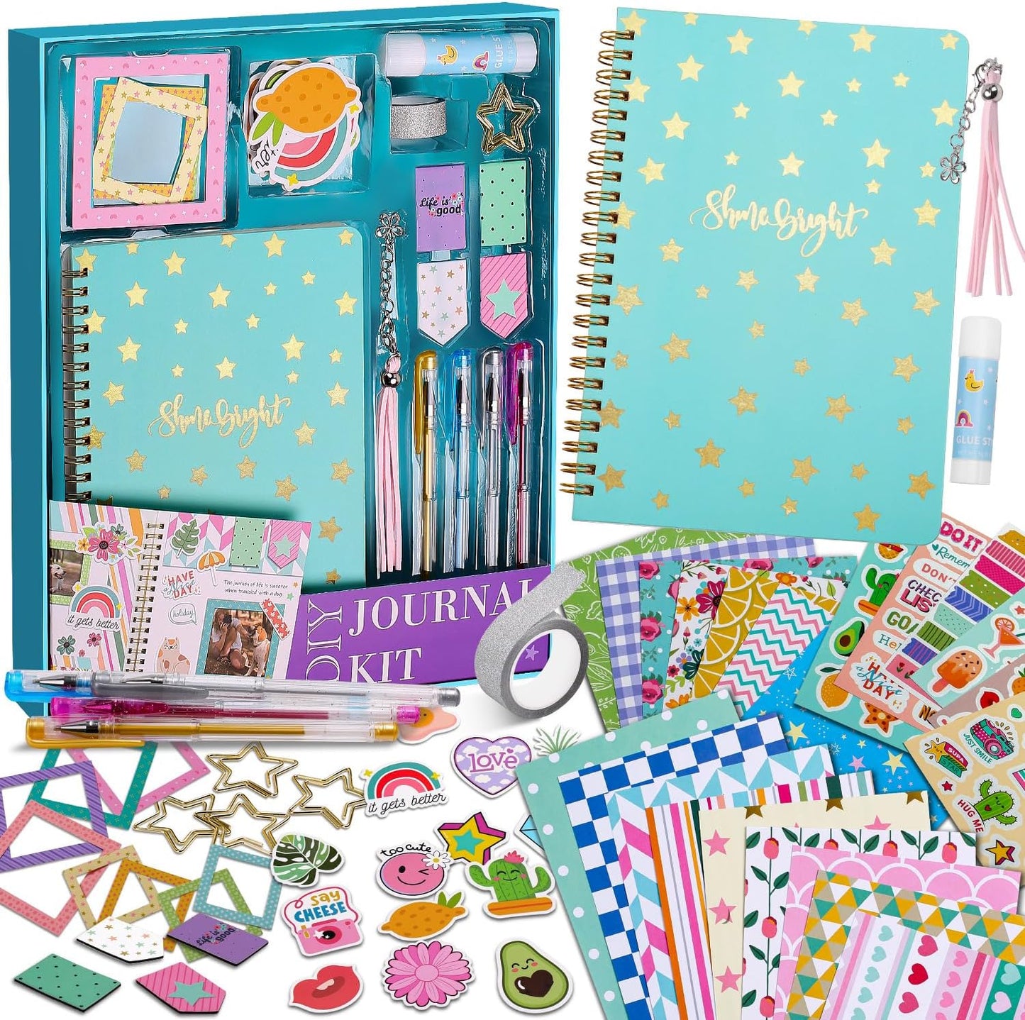 Bearun DIY journal kit for girls front view of gift box