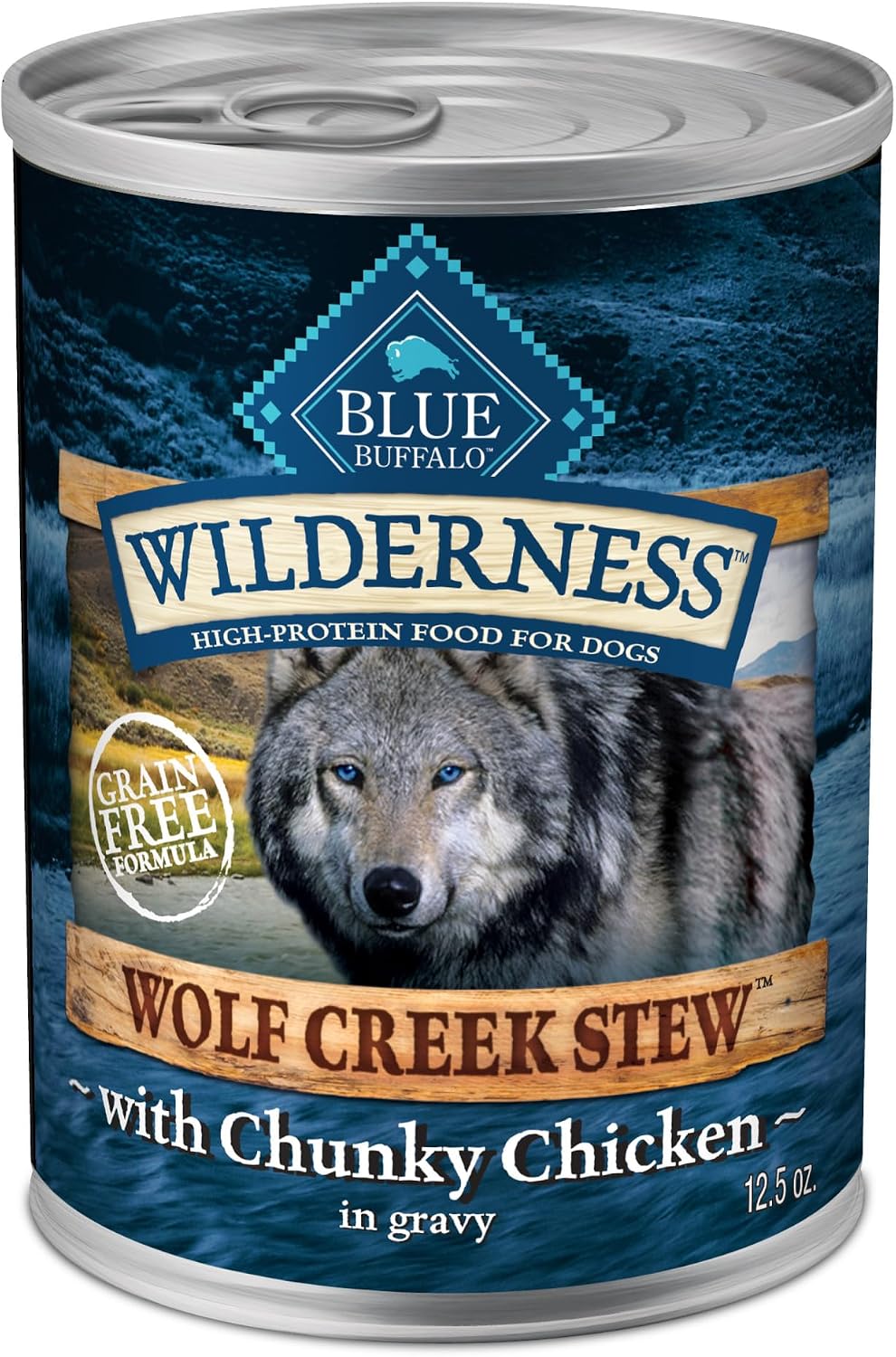 Blue Buffalo Wilderness Wolf Creek Stew with Hearty Beef in Gravy Adult Wet Dog Food, High-Protein & Grain-Free Recipe, 30g Protein, Made with Natural Ingredients, 12.5-oz. Cans (12 Count) - Image 12