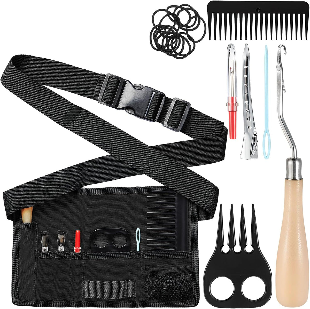 Cosblank 9 piece horse braiding kit front view