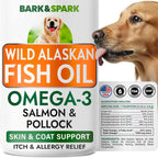 BARK&SPARK Omega 3 Fish Oil for Dogs - w/Wild Alaskan Salmon Oil for Dogs, Fish Oil Liquid Supplement for Pets, EPA+DHA Fatty Acids, Skin&Coat Support - Itch&Allergy Relief, Joint, Immune&Heart Health - Image 11