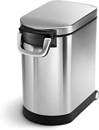 simplehuman 35 Liter, 40 lb / 18.1 kg X-Large Pet Food Storage Container for Dog Food, Cat Food, and Bird Feed, Brushed Stainless Steel - Image 13