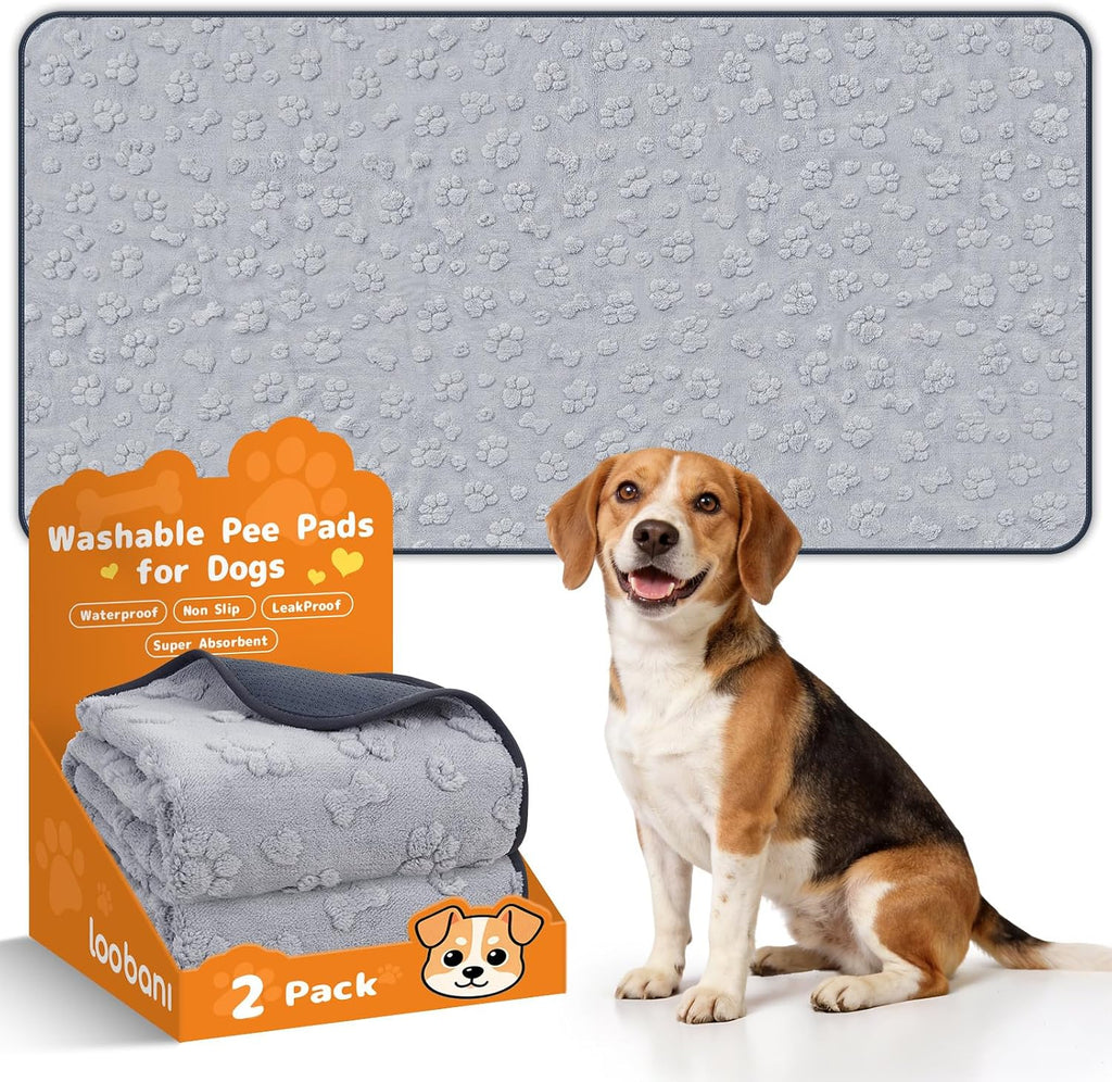 LOOBANI Washable Pee Pads for Dogs 36"x48", 2 Packs Extra Large Whelping Pads for Floor, Playpen, Super Absorbent Reusable Dog Mat, Waterproof Puppy Pads for Incontinence, Housebreak,Crate,Gray - Image 9