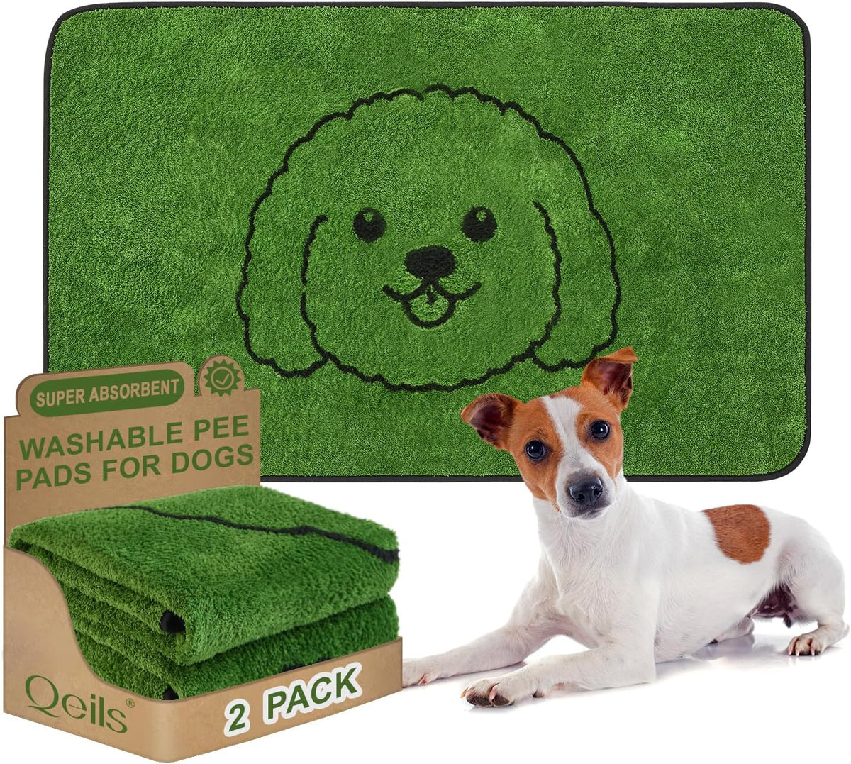Qeils puppy training pad folded for travel