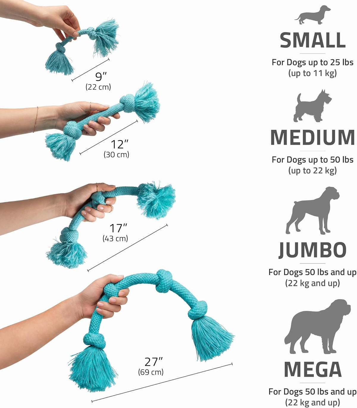 Authentic Playology USA imported pet toy for large breeds over 50 pounds.
