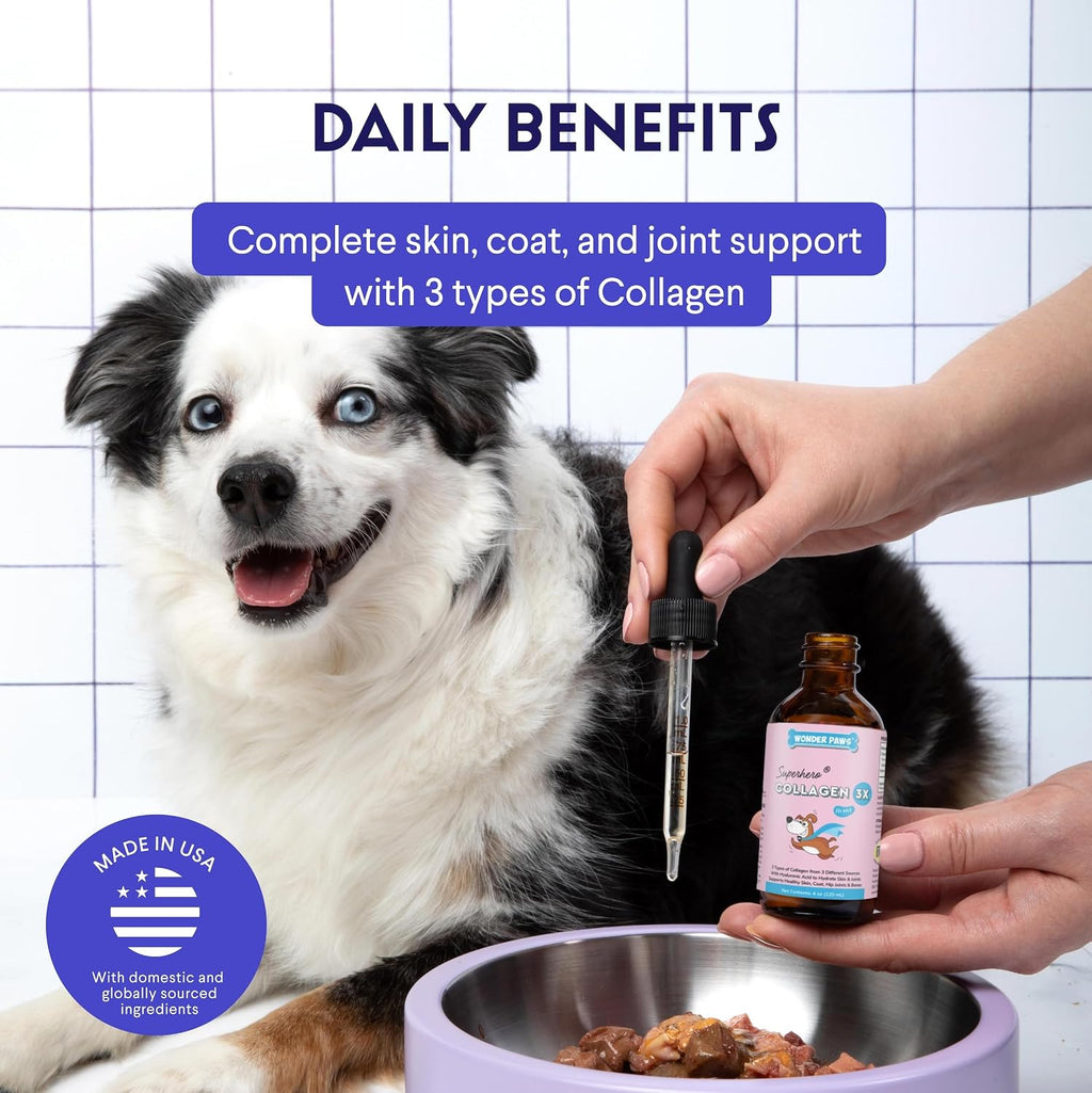 Wonder Paws canine daily wellness formula featuring hyaluronic acid ingredient benefits.