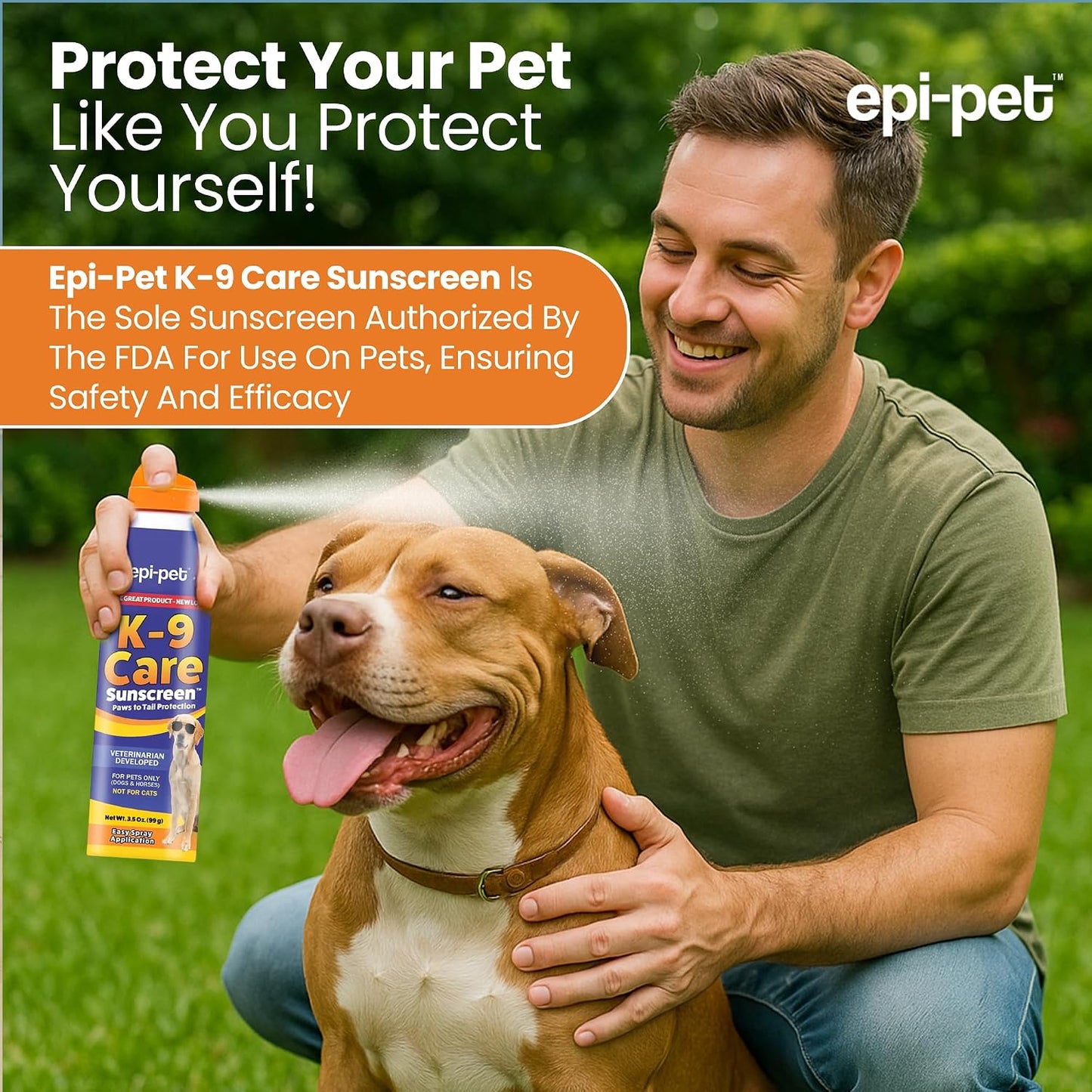 Close up of Epi-Pet spray nozzle for easy application
