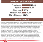 Royal Canin adult canine gastrointestinal kibble bag showing feeding instructions