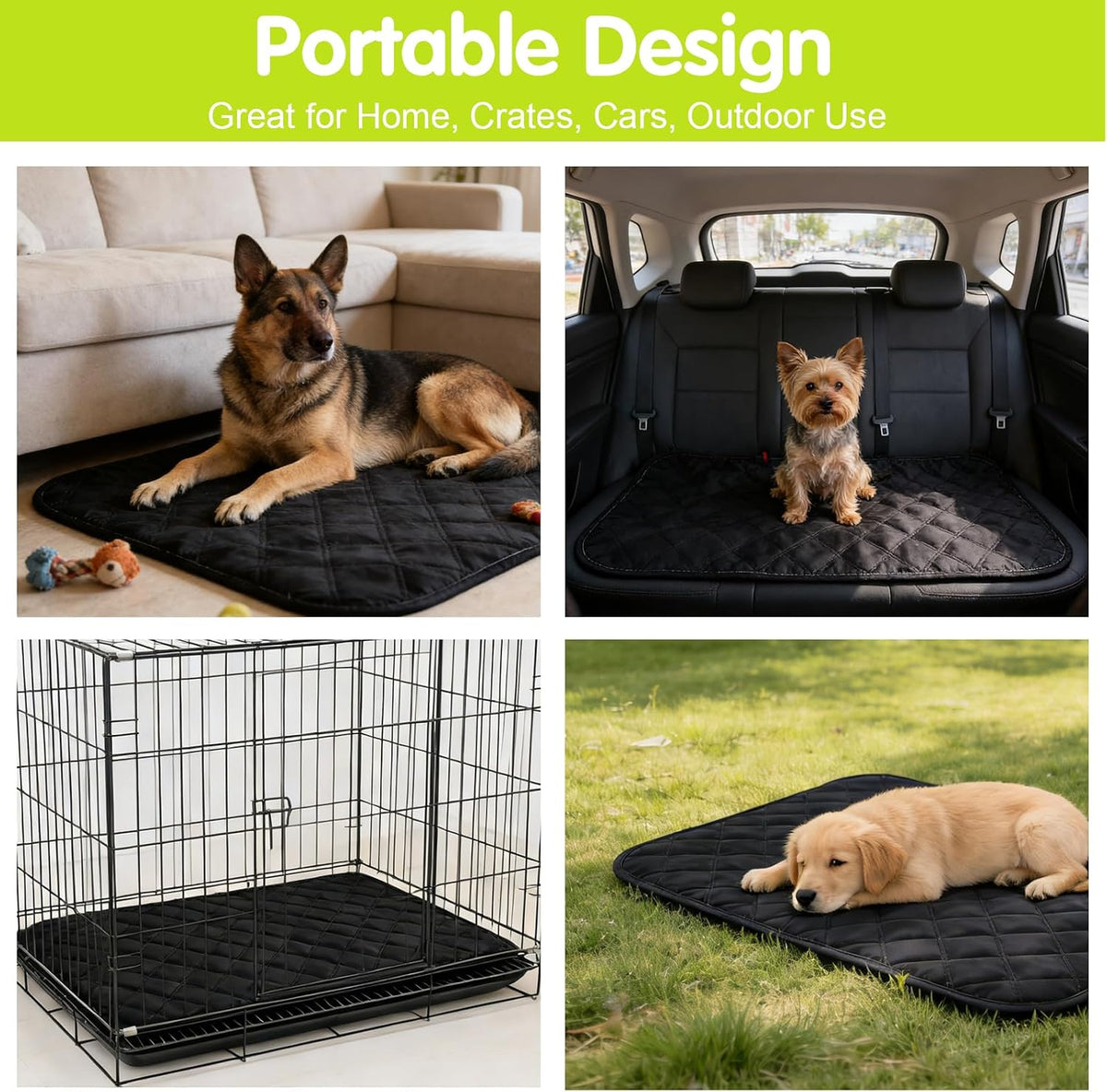 Military-grade fabric detail of dog crate mattress