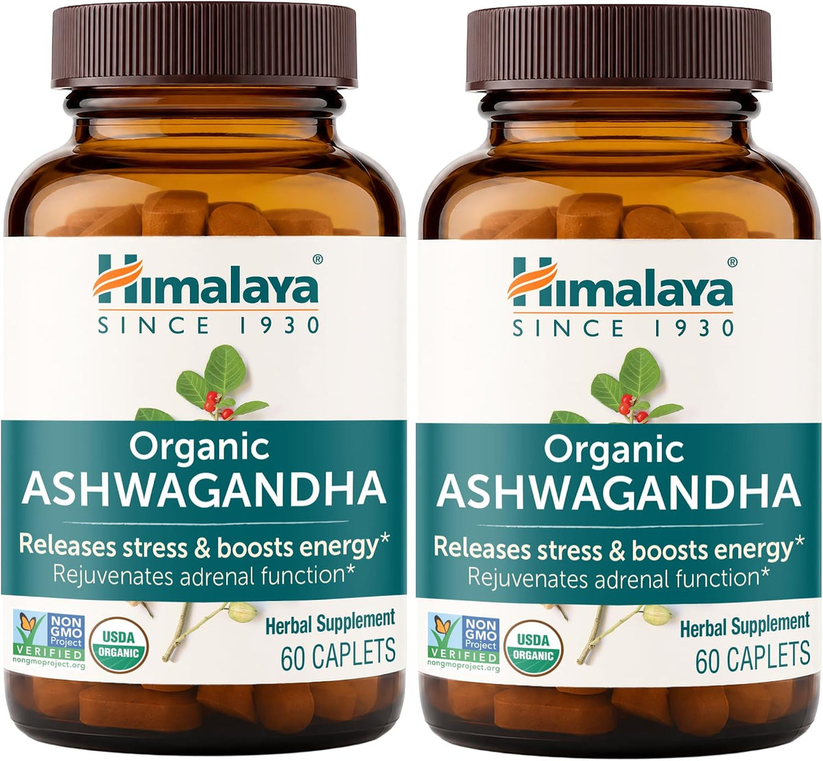 Himalaya USDA Organic Ashwagandha Root, 670 mg, 60 Day Supply, 60 Caplets - Image 12