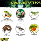 Exo Terra reptile bedding package with size indicator