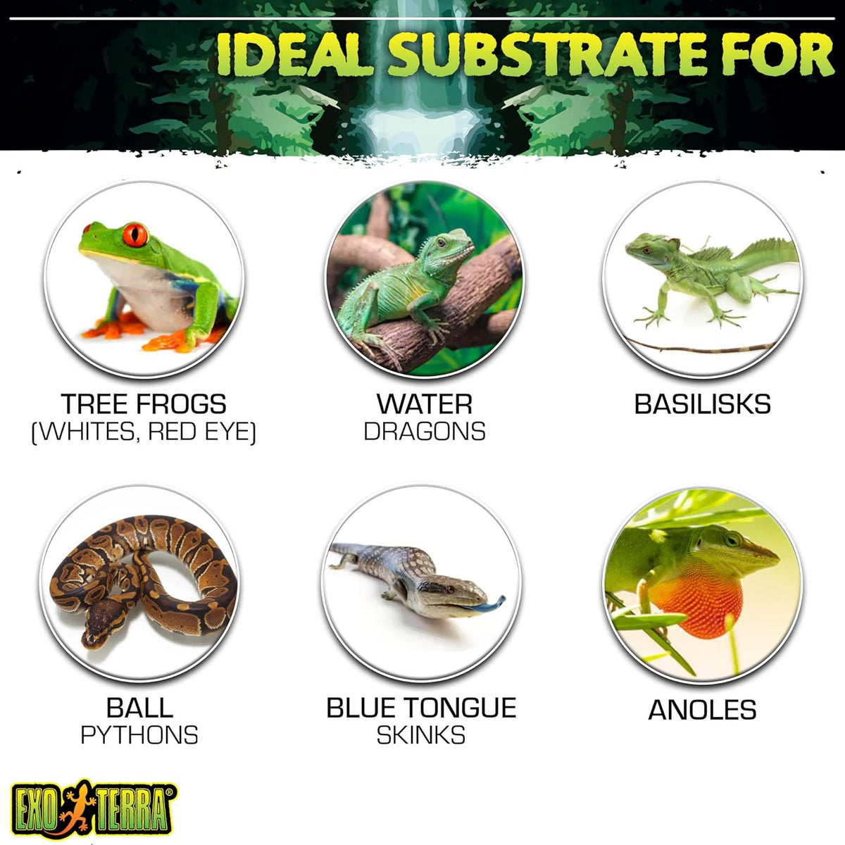 Exo Terra terrarium substrate packaging back details