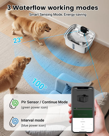 Cordless dog water dispenser battery compartment