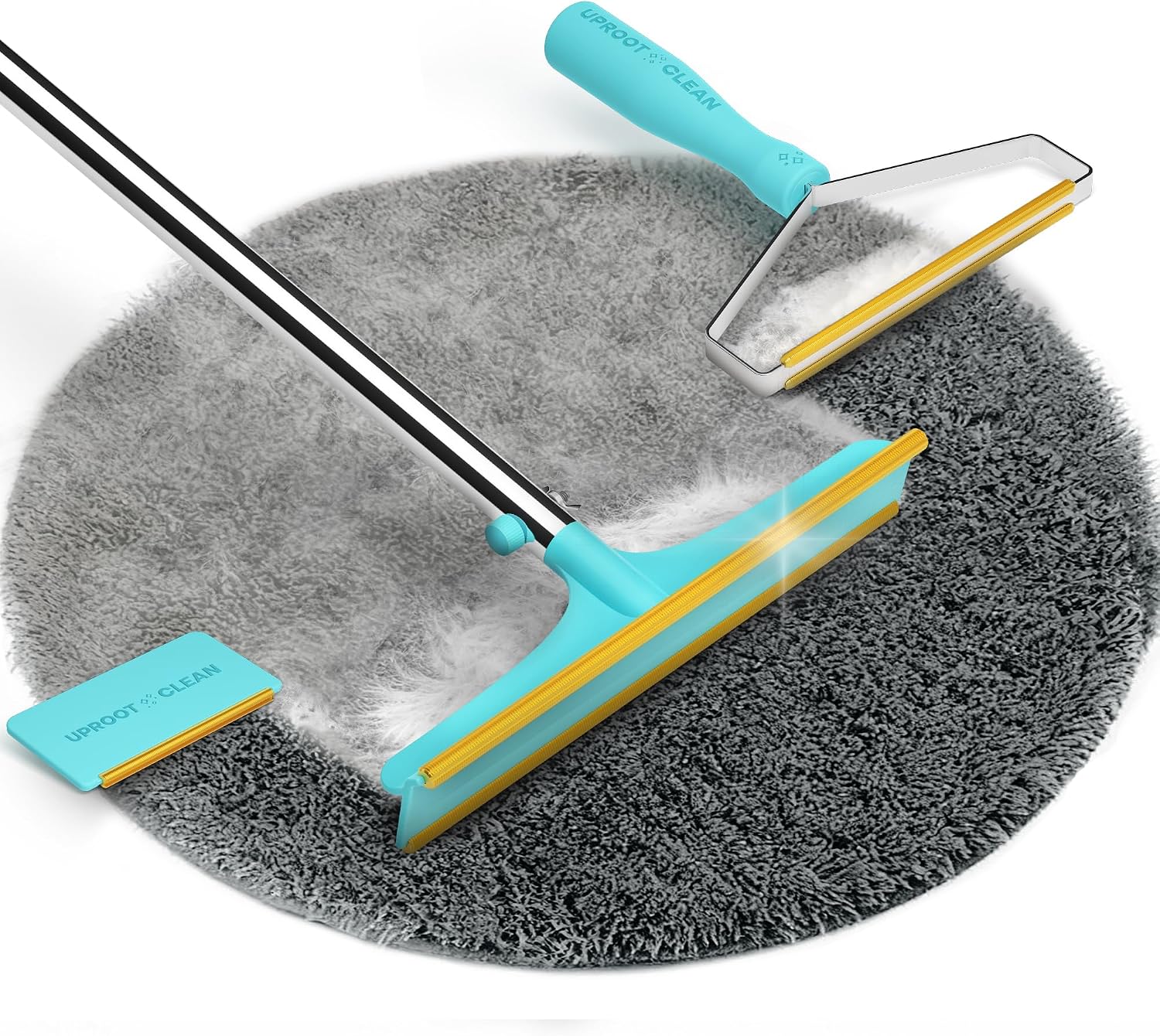 Uproot Cleaner Pro Pet Hair Remover Bundle - Including Xtra Carpet Rake for Pet Hair Removal Tool - Scrape Easy the Cat & Dog Fur from Your Carpet, Rugs, Cat Bed, Car Trunk & More - Image 10