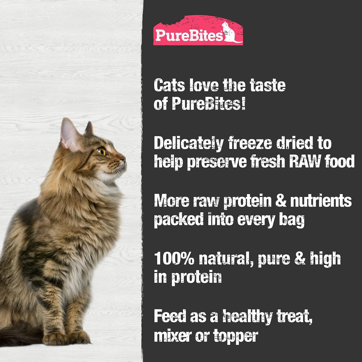 PureBites low calorie pet treats for cats with allergies back panel